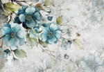 Consalnet Kék virág ágakon poszter, fotótapéta, Vlies (416 x 254 cm) (C1-14870VEXXXL)