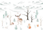 Consalnet Állatok és az erdő gyerek mintás poszter, fotótapéta, Vlies (416 x 290 cm) (C1-14768VEXXXXL)