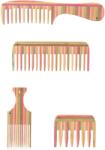 Labor Pro Set 4 piepteni din lemn NATURAL TENDENCY (C5614) - Visuel