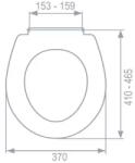 MKW Rapido WC-tető fehér, metal fix zsanér - webshop