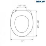 MKW Uniset Plus WC-tető classic plastic zsanérral - webshop