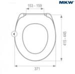 MKW Universal WC-tető fehér termoplaszt
