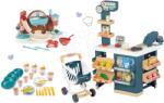 Smoby Set magazin electronic cu cântar și scaner Super Market și bucătarul jucăuș Smoby cu rețete pentru realizarea dulciurilor și set de masă (SM350239-12)