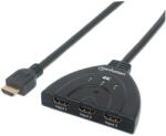 Manhattan Switch KVM MANHATTAN 4K 3-Port HDMI-4K@60Hz integrat cablu negru (207874)
