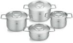 Fissler Set de vase pentru gătit PURE, set de 4, argintiu, oțel inoxidabil, Fissler