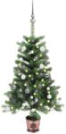 vidaXL zöld megvilágított műkarácsonyfa gömb szettel 90 cm (3077724) - vidaxl