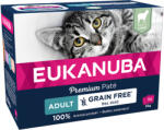 EUKANUBA Economy csomag: 48x85g Eukanuba Grain Free Adult Lamb nedves macskaeledel, gabonamentes felnőtteknek