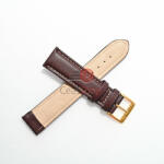  Curea Piero Magli maro cusătura albă model lin 18mm - 07611103