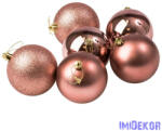  Karácsonyi gömb szett 6 db-os 8cm - Rosegold