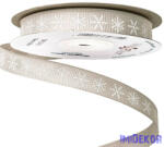  Hópehely mintás ripsz szalag 12mm x 20m - Pezsgő