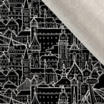 Takoy Bársony/velvet szövet ELIZA I love Slovakia fekete - nagyított minta