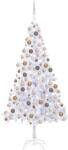 vidaXL Brad Crăciun artificial cu LED-uri& globuri, 210 cm, 910 ramuri (3077581) - comfy
