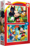 Educa Puzzle pentru copii Educa din 2 x 48 de piese - Mickey Mouse în Casa de distracție (EDU19312) Puzzle