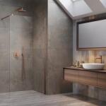 Radaway Cabina de dus Walk-In Radaway Modo New Brushed Copper II 90x200 cm profil cupru periat (389094-93-01)