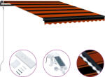 vidaXL narancssárga-barna szélérzékelős és LED-es napellenző 350x250cm (3055297)