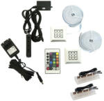 Venezia Rejtett LED világítás faliszekrényhez - 2 modul + 2 fénypont - RGB 16 szín