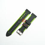  Curea silicon neagra Racing cu verde 24mm - 10010122