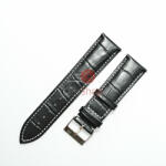  Curea Piero Magli neagră, cusătură albă, model aligator QR 26mm - 08599901