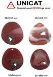  Pandantiv Agata Sardonix Druzy Picatura cu Gaura - 52-58 x 49-59 x 5-7 mm