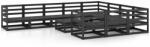 vidaXL Set mobilier de grădină, 11 piese, lemn masiv de pin (3076003)
