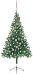 vidaXL Brad de Crăciun artificial cu LED-uri&globuri 150 cm 380 ramuri (3077574) - comfy