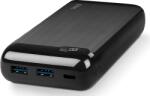 Ttech PowerSlim Pro 20.000 mAh powerbank USB-C csatlakozással, LCD kijelzővel - fekete (2BB186S) (2BB186S)