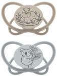 Nip Suzete din silicon NIP Green - Hippo și koala, 0-6 luni, 2 bucăți (34000821316188)