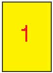 APLI Etichetă, 210x297 mm, color, APLI, galben, 100 de etichete pe pachet (11838)