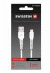 SWISSTEN - Cablu de date și încărcare cauciucat, USB/fulger, 1m alb (71505541)
