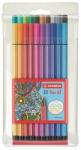 STABILO "Pen 68" set de stilouri cu vârf de fibră de 1 mm 20 de culori diferite (6820/PL) (6820/PL)