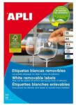 APLI Etichetă universală APLI 17, 8x10 mm, detașabilă, cu colț rotunjit (25 coli) (10197)