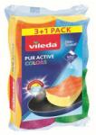 Vileda Bureți de spălat vase, 3+1 bucăți, VILEDA "Pur Active Colors (F17881)
