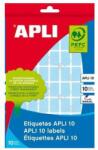 APLI Etichetă inscriptibilă de mână APLI 12x18 mm, toc rotunjit, roșu 448 bucăți (LCA2752) (02752)