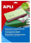 APLI , 210x297 mm, poliester, transparent, lucios, etichetă (10 etichete per pachet) (10053)