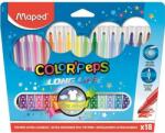 Long Set de markere, lavabile, MAPED "Color'Peps Long Life", 18 culori diferite (845021LM)