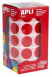 APLI Etichete, rotunde, 20 mm, scrise de mână, în rolă, color, APLI, roșu 1700 etichete/pachet (04861)