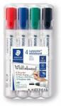 STAEDTLER Set de markere pentru tablă, 2 mm, conic, STAEDTLER "Lumocolor® 351", 4 culori diferite (351 WP4)