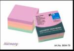 Harmony Bilete autocolante, 75x75mm, 4x100 de foi, Info Notes, harmony mix, mov, roz deschis, verde deschis, piersică (5654-79)
