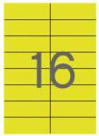 APLI Etichetă, 105x37 mm, color, APLI, galben, 1600 de etichete pe pachet (12976)