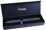 Pentel Pix cu bilă rulantă 0.35mm, corp albastru mat metalic, Pentel Energel Premium BL2507C-CK, culoare de scris albastru (BL2507C-CK)