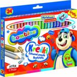 Bambino Creioane metalice Bambino Set de 24 de creioane colorate cu ascuțitoare, Multicolor (KX5487_1)