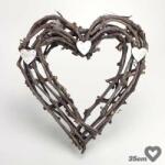  Inima în formă de viță de vie în formă de inimă gri închis 35cm (2372)