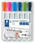 STAEDTLER Set de markere pentru tablă, 2 mm, conice, STAEDTLER Lumocolor 351, 6 culori diferite (351 WP6-1)