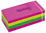 TARTAN Blocnotes autocolant, 38x51 mm, 100 foi, 12 foi/bucata, TARTAN, culori neon mixte (7100172233)