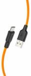 hoco. X21 Cablu de încărcare din silicon Micro USB 1m, portocaliu (HC711908)