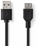 Nedis CCGB60010BK30 Cablu USB 2.0 de la mascul la femelă de 3 m, negru (CCGB60010BK30)