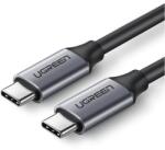 UGREEN CABLU alimentare si date Ugreen, "US161", Fast Charging Data Cable pt. smartphone, USB Type-C la USB Type-C 60W/3A, USB 3.1, 5Gbps, nickel plating, PVC, 1.5m, gri (50751) - 24mag