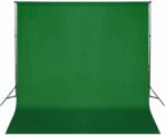 vidaXL zöld háttértartó állványrendszer 600 x 300 cm (160060)