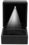 Ékszerkirály Világító prémium ékszerdoboz gyűrűnek, fekete (LBOX005)
