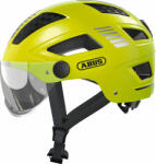 ABUS kerékpáros városi sisak Hyban 2.0 ACE, ABS, beépített átlátszó szemüveggel, signal yellow, M (52-58 cm)